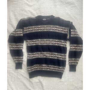 Vintage Towncraft Knit 100% Cotton Grandpa Sweater Size Large Tall Y2K 90s